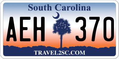 SC license plate AEH370