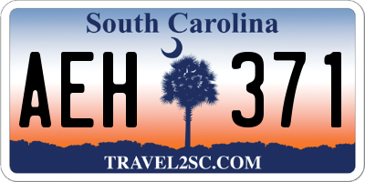 SC license plate AEH371