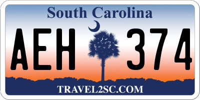 SC license plate AEH374