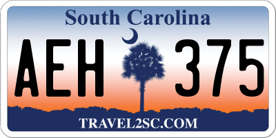 SC license plate AEH375