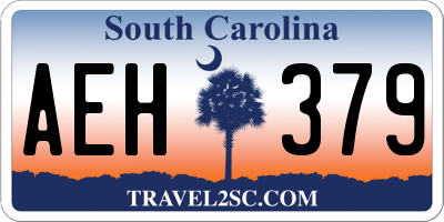 SC license plate AEH379