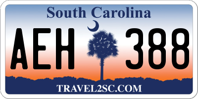 SC license plate AEH388