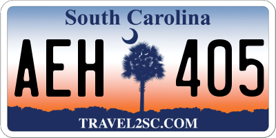 SC license plate AEH405