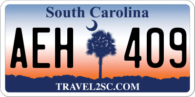 SC license plate AEH409