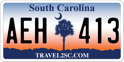 SC license plate AEH413