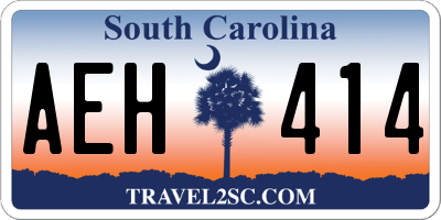 SC license plate AEH414