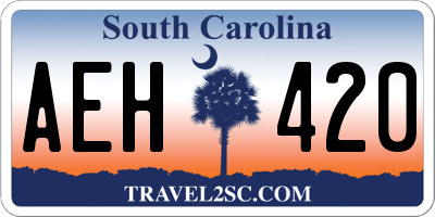 SC license plate AEH420