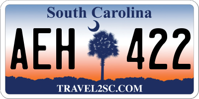 SC license plate AEH422