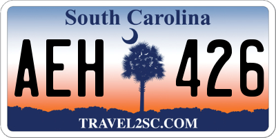 SC license plate AEH426