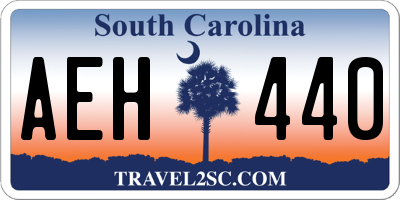 SC license plate AEH440
