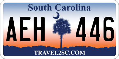 SC license plate AEH446