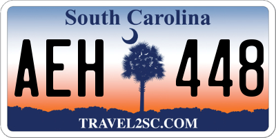 SC license plate AEH448