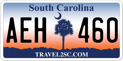 SC license plate AEH460
