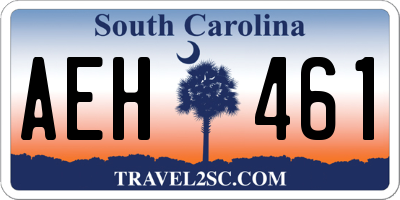 SC license plate AEH461