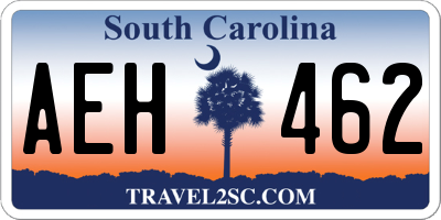 SC license plate AEH462