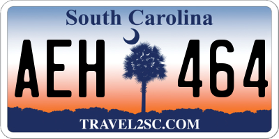 SC license plate AEH464