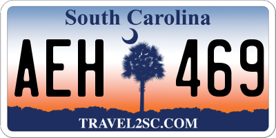 SC license plate AEH469