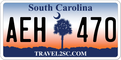 SC license plate AEH470