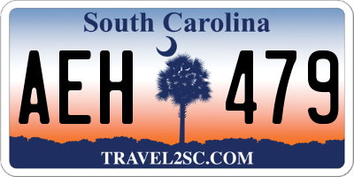 SC license plate AEH479