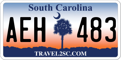 SC license plate AEH483