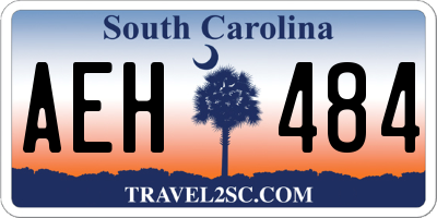 SC license plate AEH484