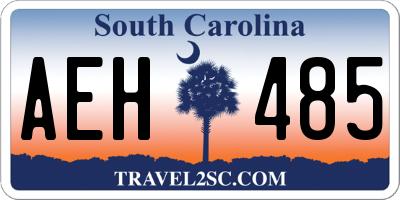 SC license plate AEH485