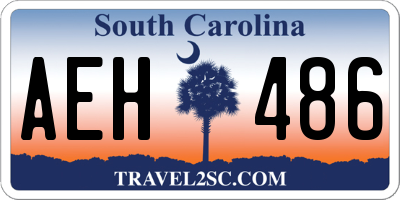 SC license plate AEH486