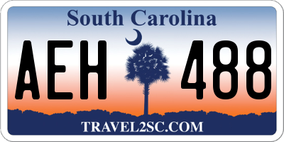 SC license plate AEH488