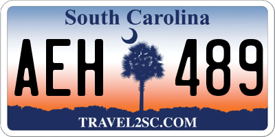 SC license plate AEH489