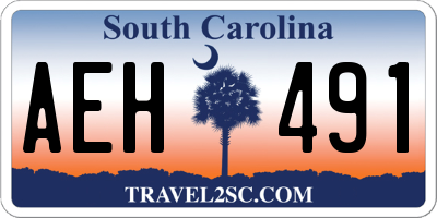 SC license plate AEH491