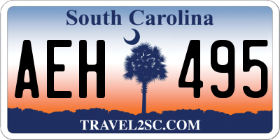 SC license plate AEH495