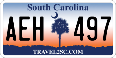 SC license plate AEH497