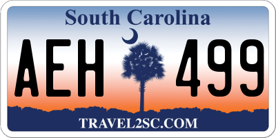 SC license plate AEH499