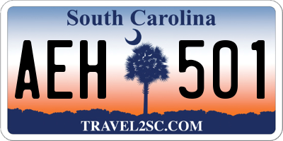 SC license plate AEH501