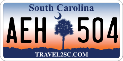 SC license plate AEH504