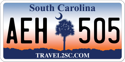 SC license plate AEH505