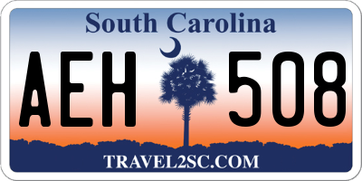 SC license plate AEH508
