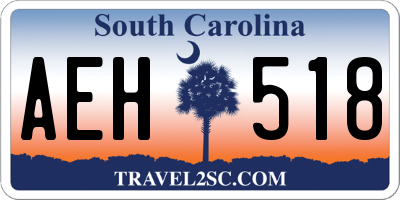 SC license plate AEH518