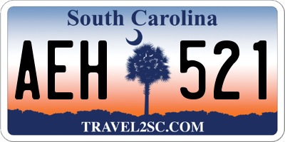 SC license plate AEH521