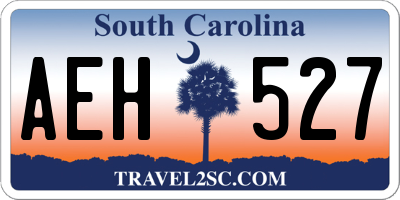 SC license plate AEH527