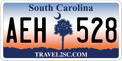 SC license plate AEH528