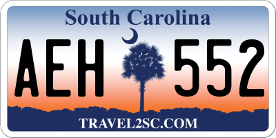 SC license plate AEH552