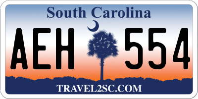 SC license plate AEH554