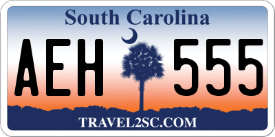 SC license plate AEH555