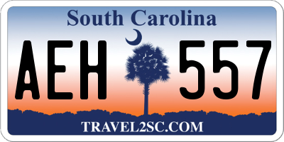 SC license plate AEH557