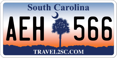 SC license plate AEH566