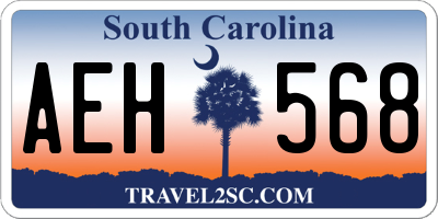 SC license plate AEH568
