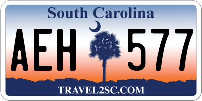 SC license plate AEH577