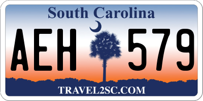 SC license plate AEH579