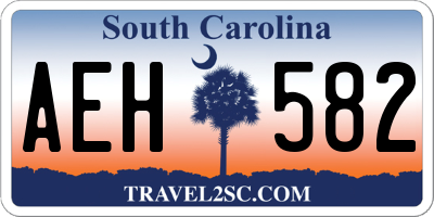 SC license plate AEH582